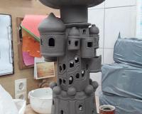 Bild: Lichterturm im lederharten Zustand